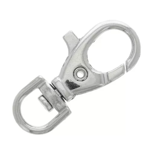 Portachiavi a moschettone mm. 37 rodiato x1