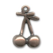 Ciondolo ciliegia mm. 21 rame antico x1