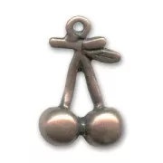 Ciondolo ciliegia mm. 21 rame antico x1