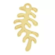 Ciondolo corail en zamac 20x10.5 mm - Dorato con oro fino x1