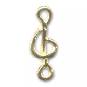 Ciondolo chiave di violino 21 mm dorato con oro fino x1