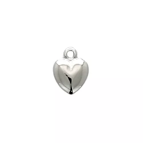 Ciondolo cuore mm. 16 Rodiato x1