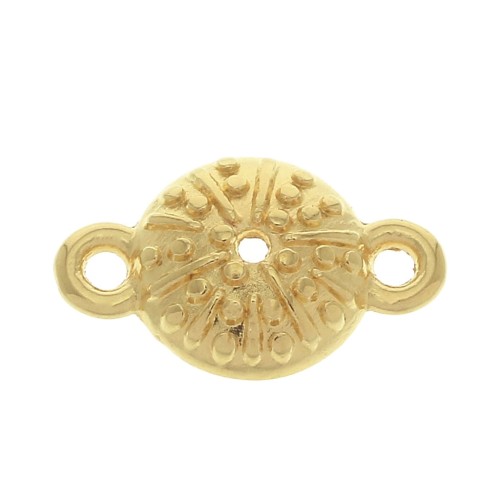 Intercalare 2 anelli riccio in zamac 16x10 mm - Dorato con oro fino x1