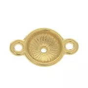 Intercalare 2 anelli riccio in zamac 16x10 mm - Dorato con oro fino x1