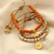 Perla conchiglia in zamac - 11.5 mm - Dorato con oro fino x1