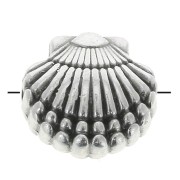 Perla conchiglia in zamac - 11.5 mm - Placcatura Argento Antico x1|raw }}