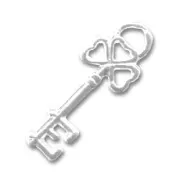 Ciondolo Chiave mm. 20 argentato x1