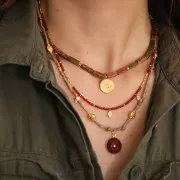 Perla rotonda lavorata modello fiore in zamac 10x8 mm - Dorato con oro fino x1