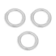 Anellini Chiusi   6x1.2mm Placcatura Argento Antico x4