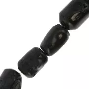 Perla irregolare 17 mm in Bambou imitazione corallo - Nero x1