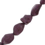 Perla irregolare 15 mm Howlite tinto - Viola x1