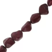 Perla irregolare 12 mm Howlite tinto - Rosso x1