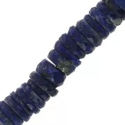Perle rondelle sfaccettate - Heishi in pietra gemma 5.5x2 mm - Lapis Lazuli x20