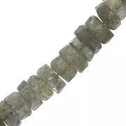 Perle rondelle sfaccettate - Heishi in pietra gemma 5x2 mm - Labradorite x20