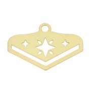 Terminali per tessitura di perline rocailles/Delica Perles&co stella 18 mm Dorato|raw }}