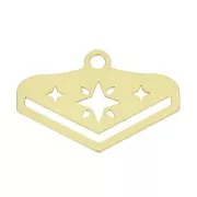 Terminali per tessitura di perline rocailles/Delica Perles&co stella 18 mm Dorato