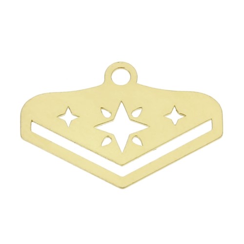 Terminali per tessitura di perline rocailles/Delica Perles&co stella 18 mm Dorato