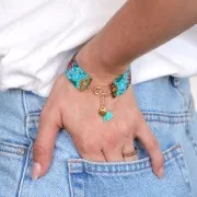 Terminali per tessitura di perline rocailles/Delica Perles&co stella 18 mm Dorato