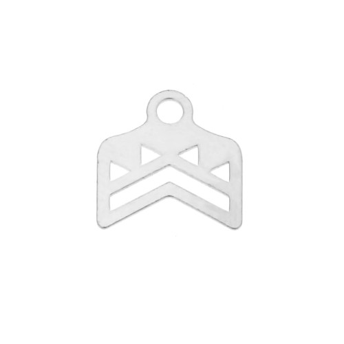 Terminali per tessitura di perline rocailles/Delica Perles & co 9 mm Argentato