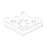 Terminali per tessitura di perline rocailles/Delica P&C stella 18 mm Argentato 