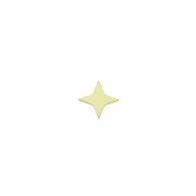 Componente forma stella da incollare 4.3 mm dorato all'oro fino x4