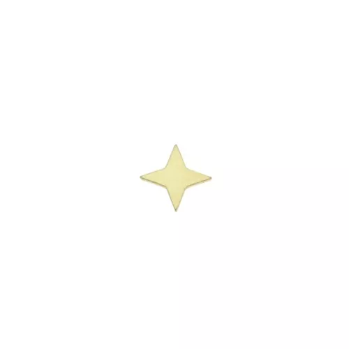 Componente forma stella da incollare 4.3 mm dorato all'oro fino x4