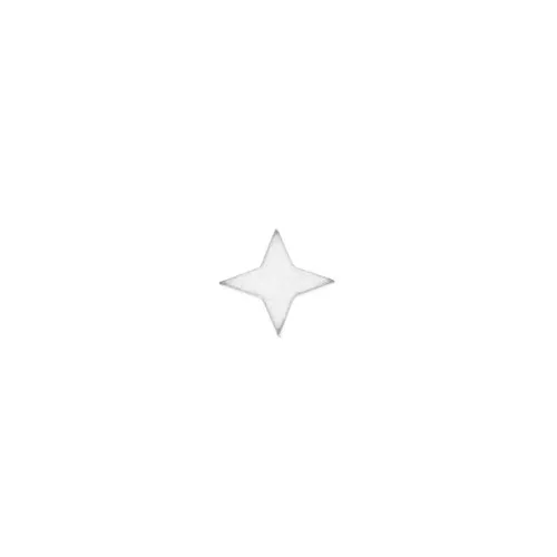 Componente forma stella da incollare 4.3 mm Argentato x4