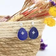 Componente forma di stella da incollare - esclu Perles & Co 10.5 mm Placcatura argento fino x1