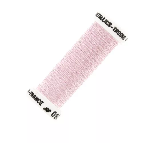 Filo da ricamo metallizzato intrecciato 4 -Au ver à soie- Rosa (092) x10m