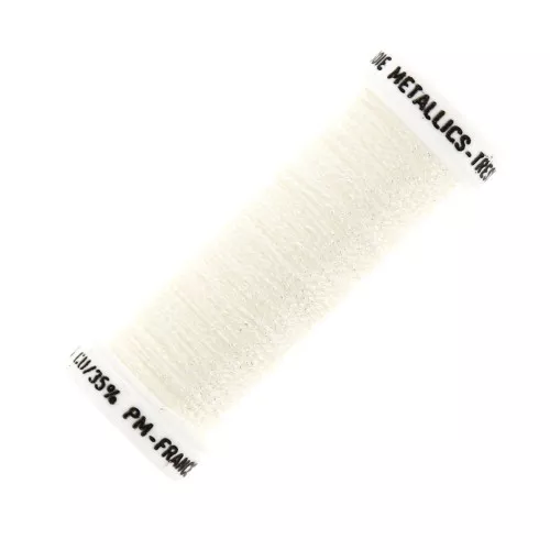 Filo da ricamo metallizzato intrecciato 4 -Au ver à soie-Bianco iridato (036) x10