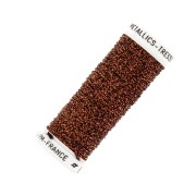 Filo da ricamo metallizzato intrecciato 16 Au ver à Soie Arancione Nero (035) x10m