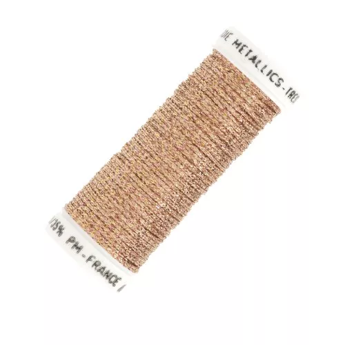 Filo da ricamo metallizzato intrecciato 16 Au ver à Soie Dorato bronzo (221) x10m