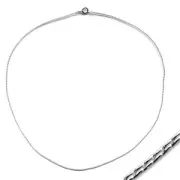 Girocollo maglia serpentina mm. 1.1 argentato antico x 45 cm