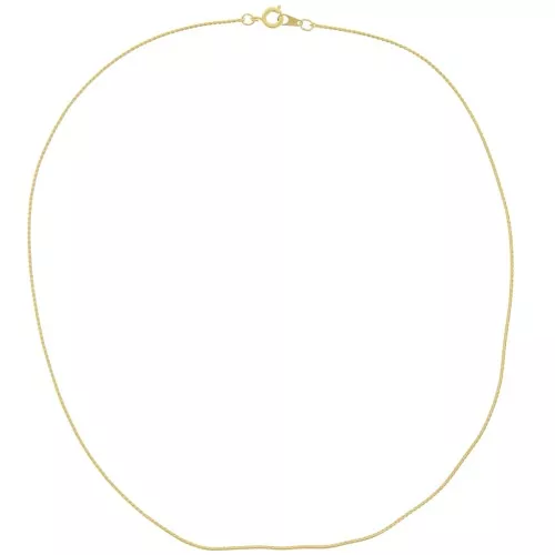Girocollo maglia serpentina mm. 1.1 Dorato con oro finox 45 cm