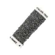 Filo da ricamo metallizzato intracciato 16 au ver à soie nero argentato 19 x10cm|raw }}