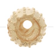 Perla riccio 3 fori 9.5 x 6.5 mm Placcato oro 3 micron x1