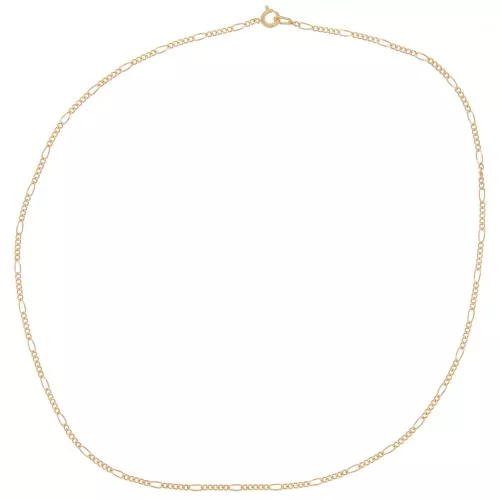 Girocollo maglia Figaro colore mm. 2 Dorato con oro finox 45 cm