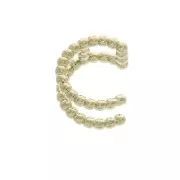 Anello di orecchio doppio con filo pallina 5 mm Placcato oro 3 micron x1