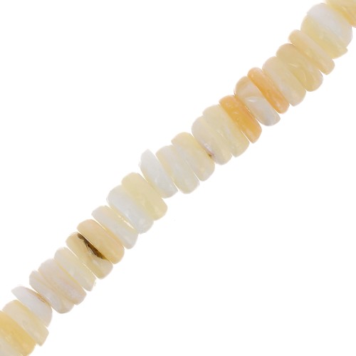 Perle Heishi conchiglia 6 mm Naturel Beige x39cm
