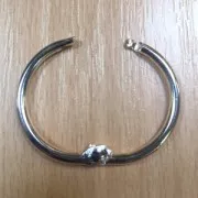 Portachiavi anello mm. 30 argentato x1