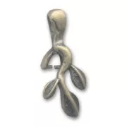 Fermaciondolo foglia mm. 29 bronzo x1