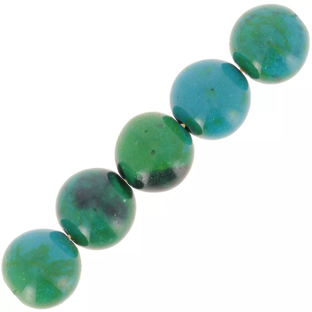 Yochus Perline In Pietra Naturale Sfuse 10 Mm - Blu Reale - 35 Pezzi Per Creazione Gioielli Fai Da Te - 2
