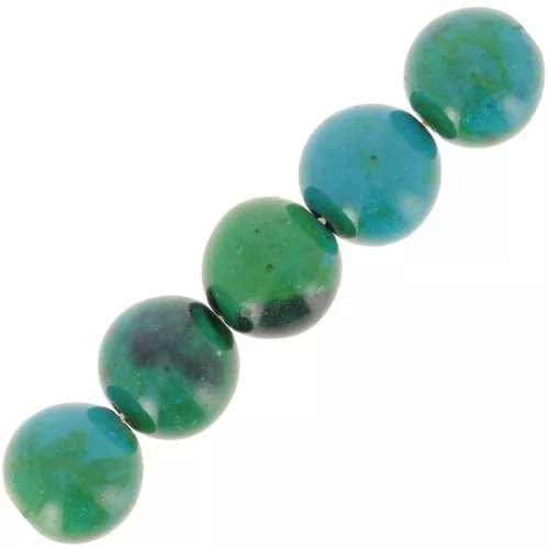 Perle rotonde 10 mm gemma Chrysocolla x5
