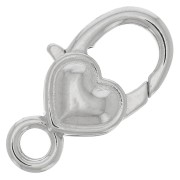 Chiusura moschettone cuore mm. 27 Rodiato  x1|raw }}