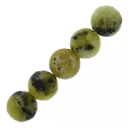 Perle  rotonde 6 mm pietra gemma Serpentine  x15