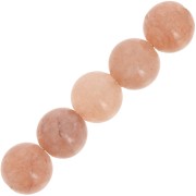 Perle  rotonde 4 mm pietra gemma Sun Stone - Pietra di sole x20|raw }}
