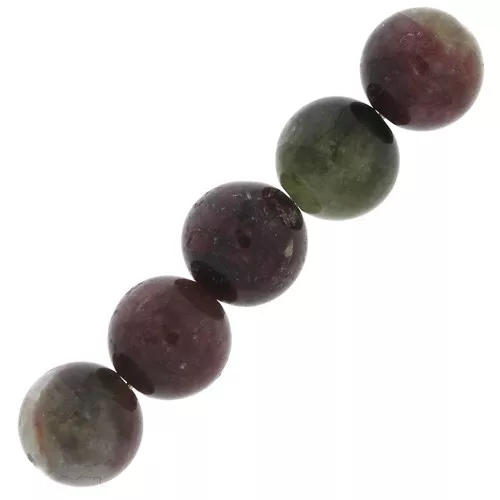 Perle rotonde in pietra gemma 6 mm - Tormalina x15