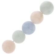 Perle rotonde in pietra gemma 6 mm - Morganite x15|raw }}