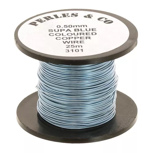 Filo di rame mm. 0.50 Blu chiaro x m. 25