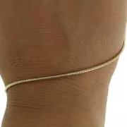 Catena maglia serpentina 1.5 mm placcata oro 3 micron x50 cm